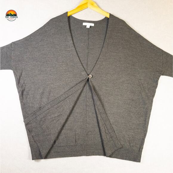 Sejour Cardigan Sweater Gray Wool Blend Knit Long Sleeve Plus Women's Size 1X - Picture 3 of 8